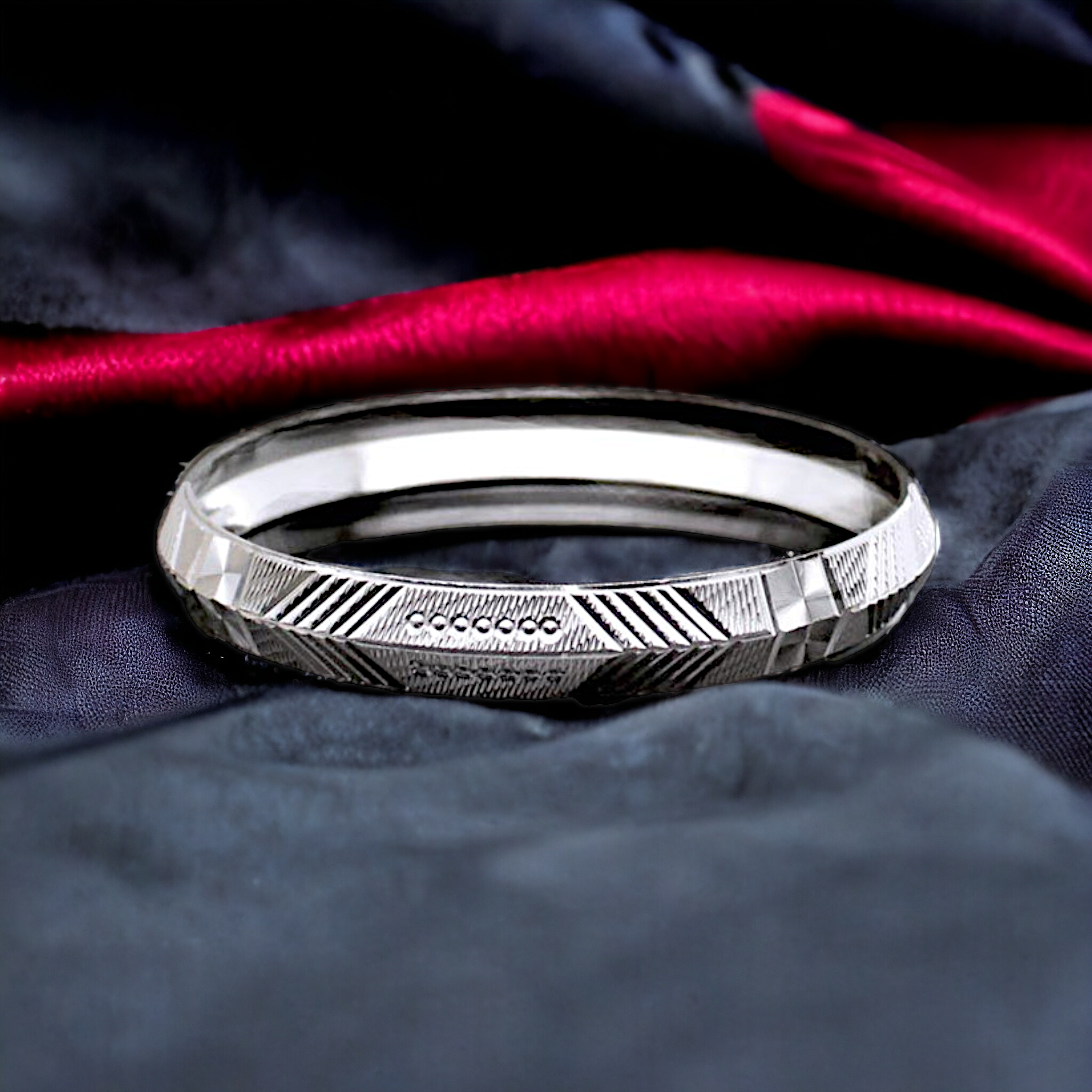 Men s Punjabi Silver Bangles Silver Kada for Men Karizma Jewels