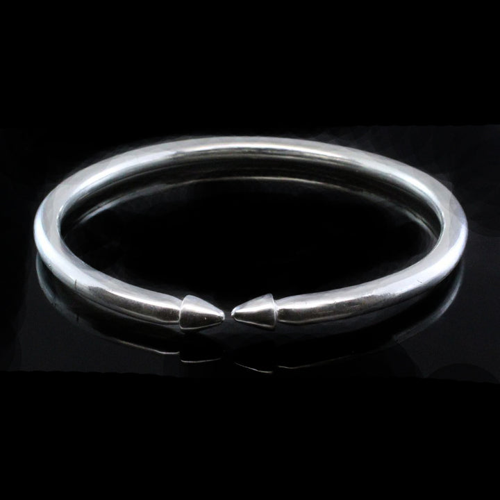 Pure silver solid open cuff Bangle bracelet  kada