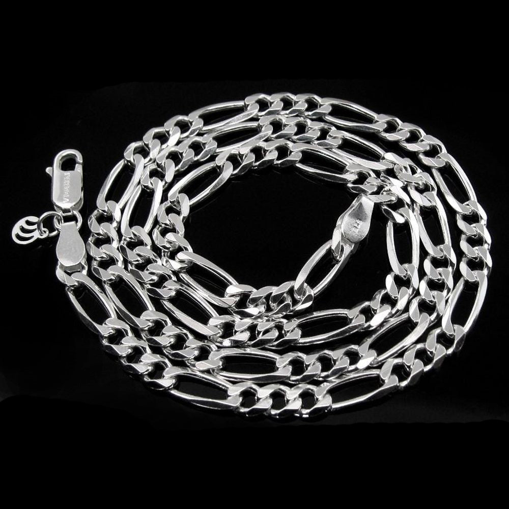 Sterling silver chain deals figaro