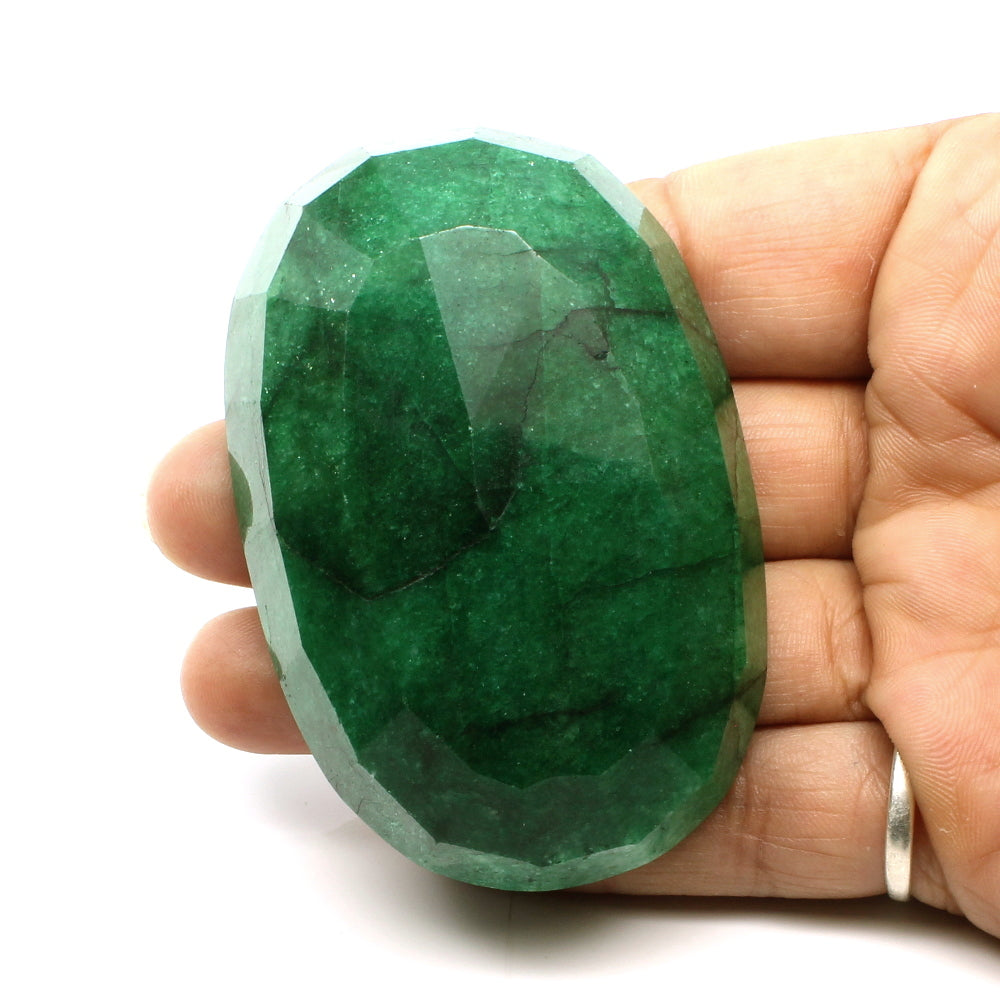 537.8Ct Natural Brazilian Green Emerald Oval Shape Faceted Gemstone
