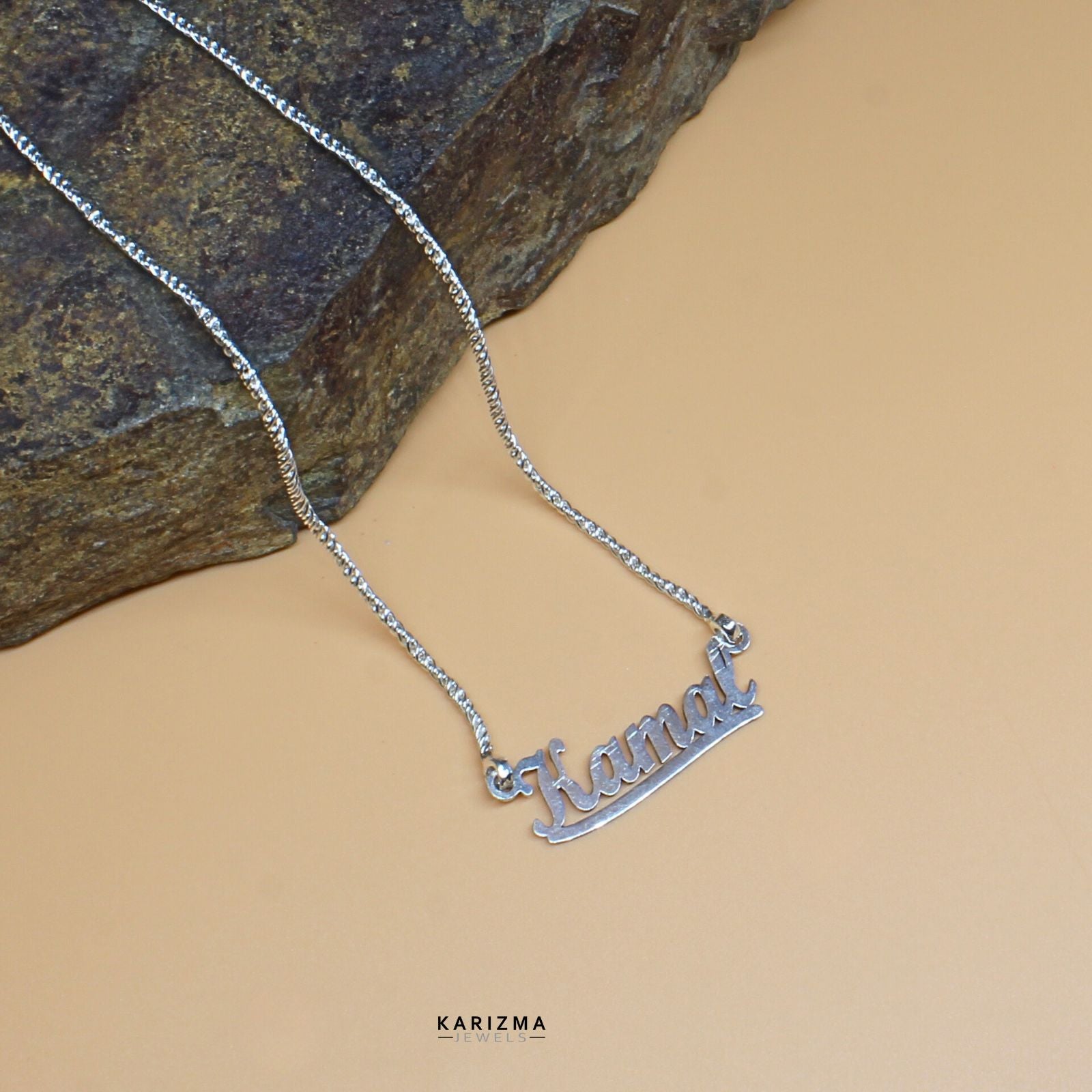 Customized Name necklace in Sterling Silver Unisex neck chain