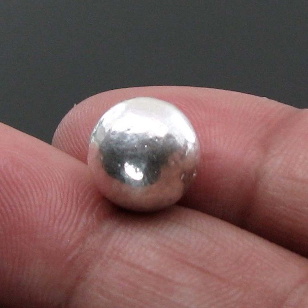 Solid Pure Silver Full Round Ball chandi ki thos Goli for Astrological remedy