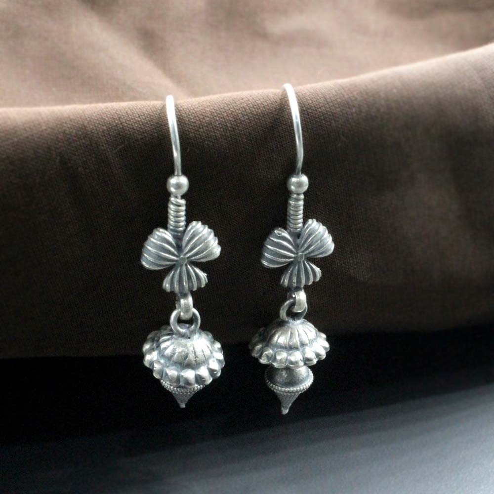 Real Sterling Silver Oxidized Boho Style dangle earrings – Karizma