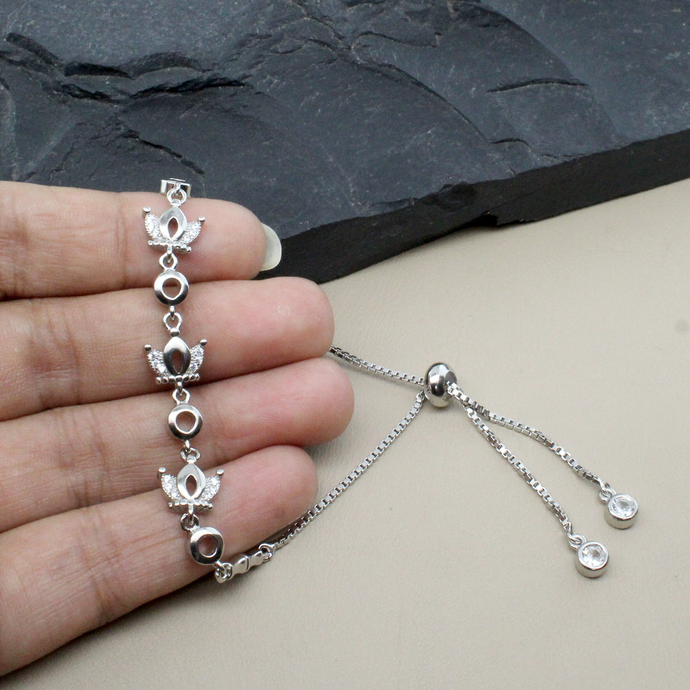 Cute 925 Sterling Silver platinum finish Bracelet for Girls