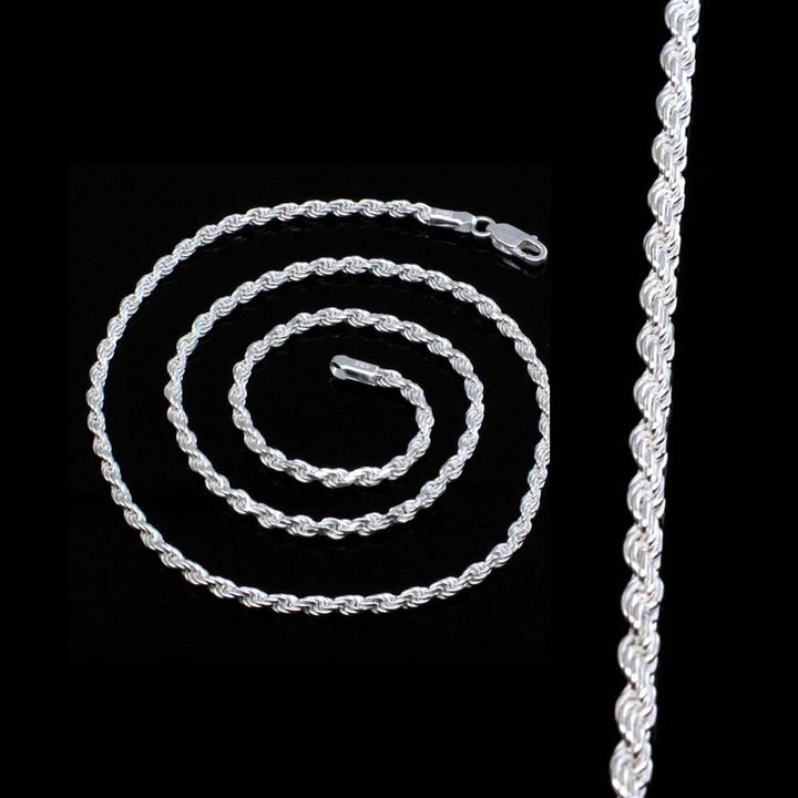 Real 925Sterling Silver Indian Chain 20" Neck Chain