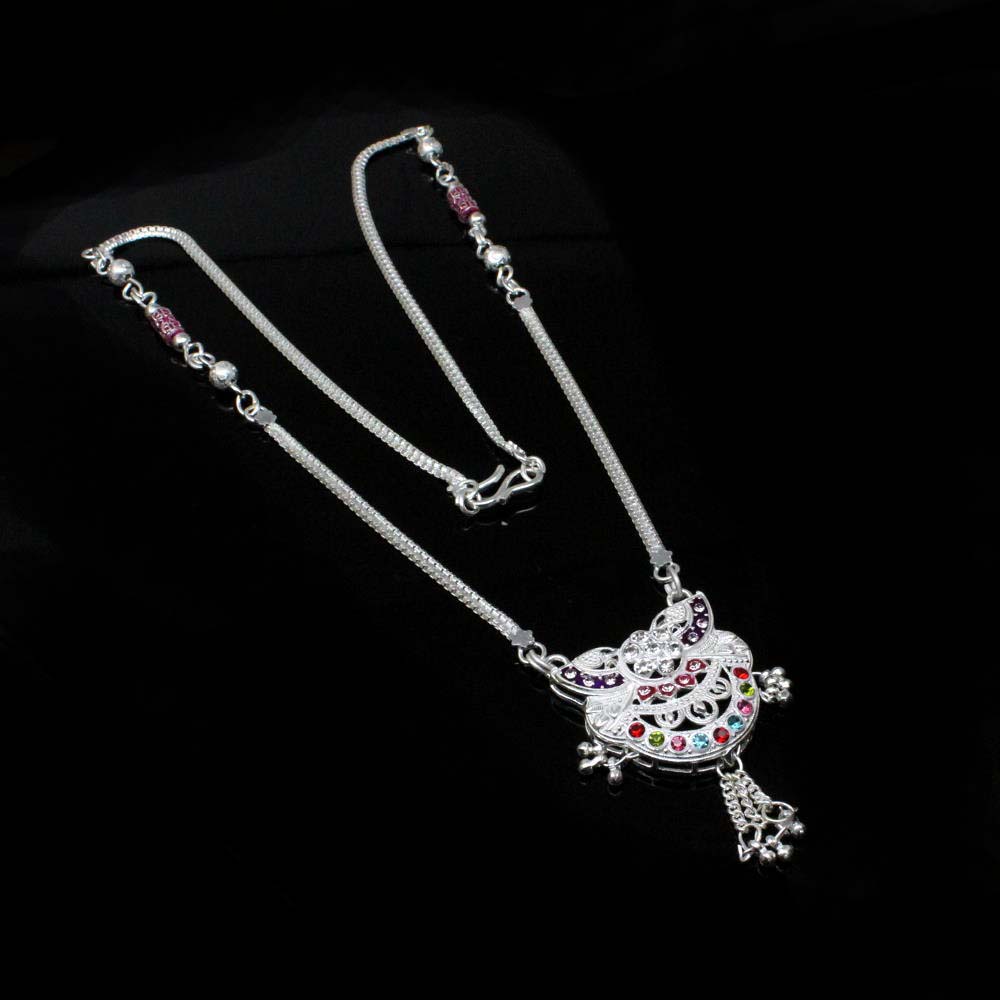 Real Sterling Silver Mangalsutra women Chain wedding gift for wife