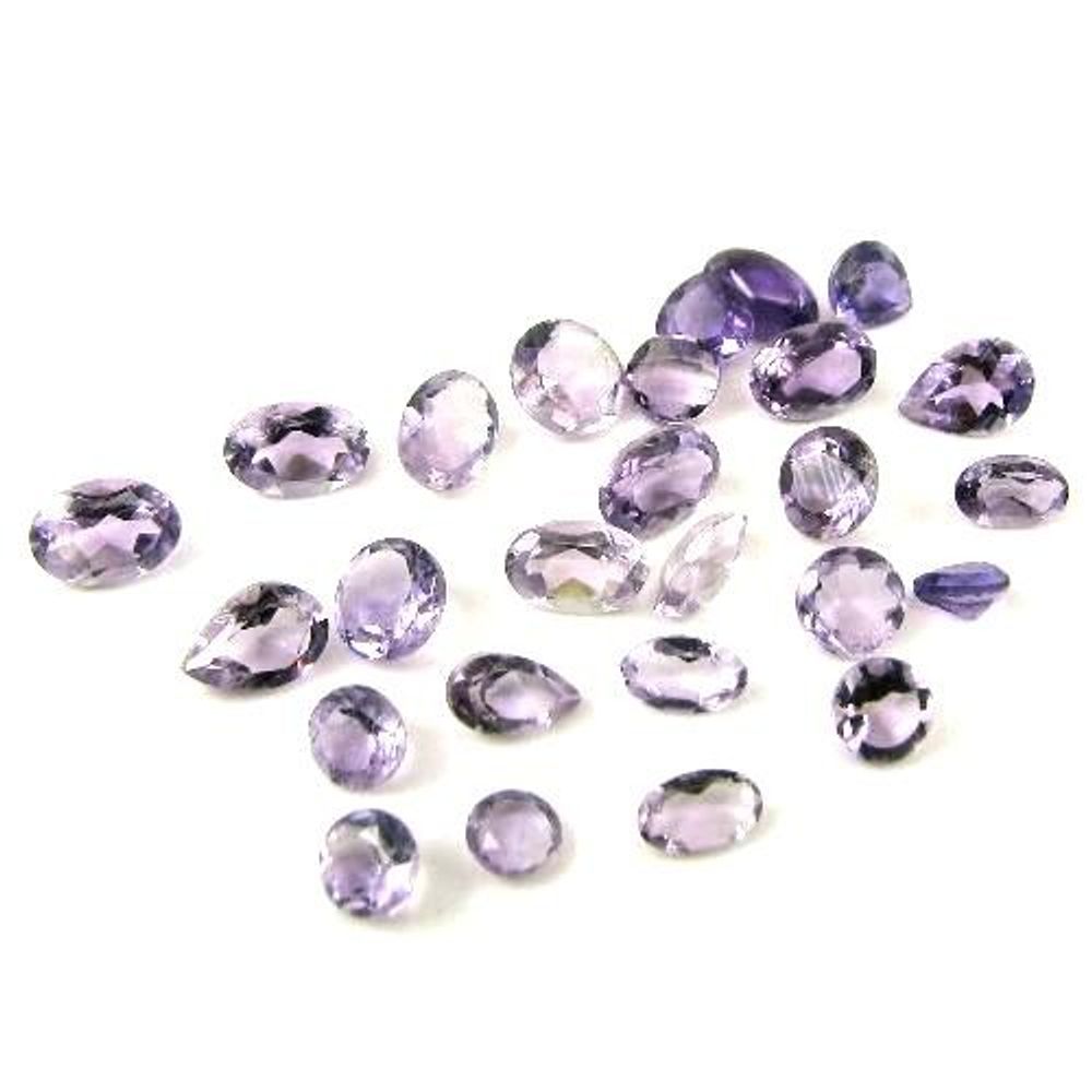 Top-Color-Natural-African-Amethyst-294Ct-300pc-Lot-8X6mm-Pear-Faceted-Gemstones