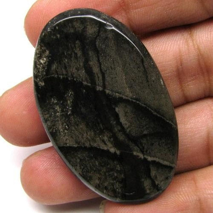 Amazing Textures Lustrous 52.7Ct Natural Jasper Oval Cabochon Gemstone