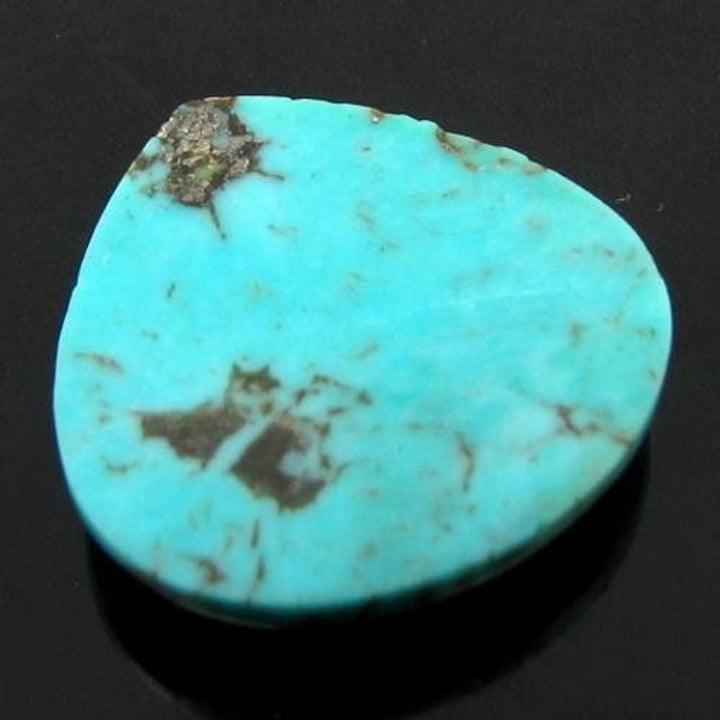11.4Ct Natural Blue Turquoise Checker Pear Faceted Gemstone