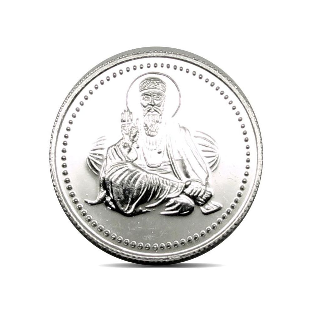 Pure Silver Coin 999 BIS Halmarked Guru Nanak Dev