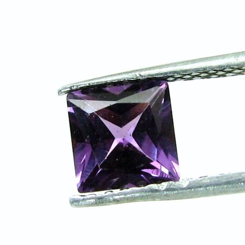 Fine Quality 82Ct 65pc Lot Purple Cubic Zirconia Square Faceted Gemstones