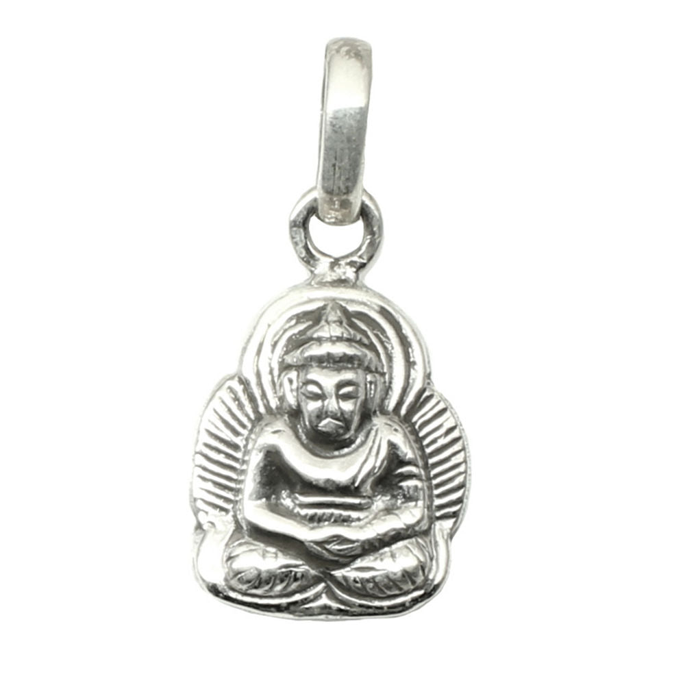 Lord Bhudha Embossed God 925 sterling Silver Pendant