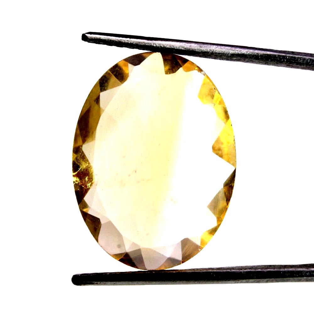 9.6Ct Natural Yellow Citrine (Sunella) Oval Cut Gemstone