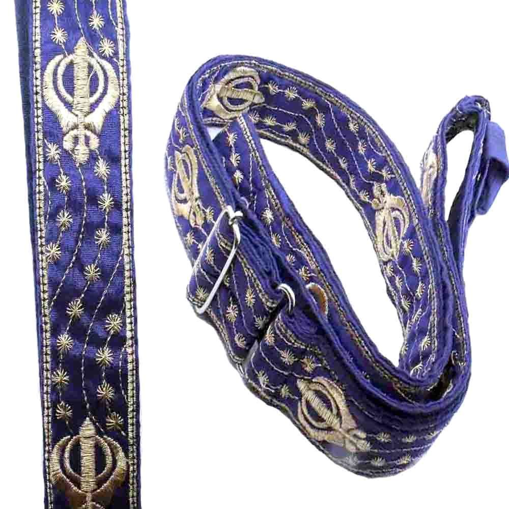 Sikh Khalsa Gatra Belt 1.5&quot; Adjustable for Siri Sahib singh Kirpan Blue color