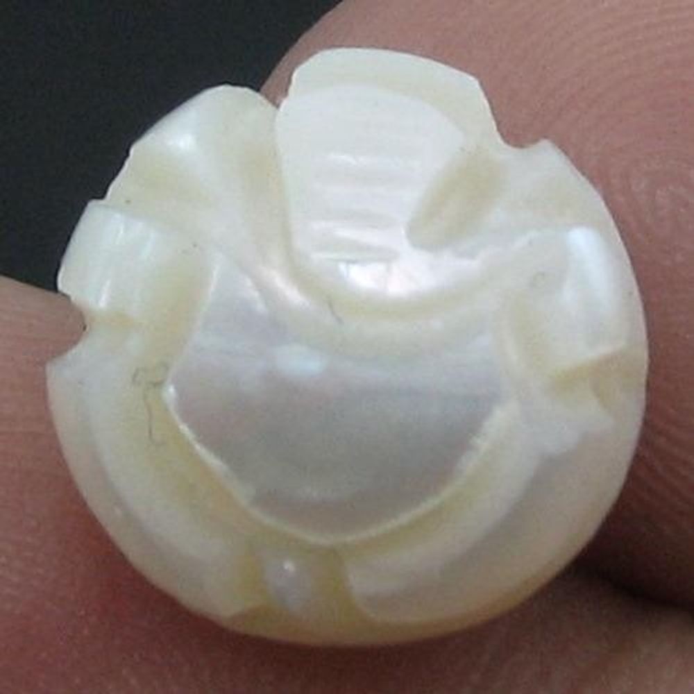 6.7Ct Real Natural Pearl Carved Lord Ganesha For Wealth & Prosperity