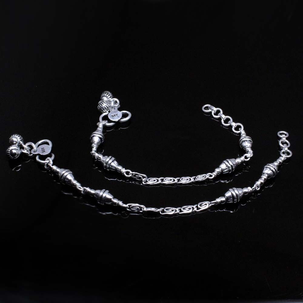 925 Silver Jewelry Kids Anklets Ankle chain foot baby Bracelet 5.3"