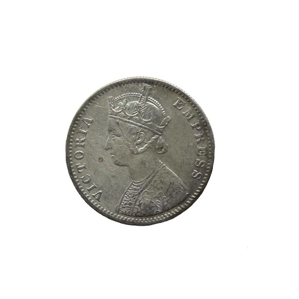 pure silver victoria empress one rupee india 1901 old coin