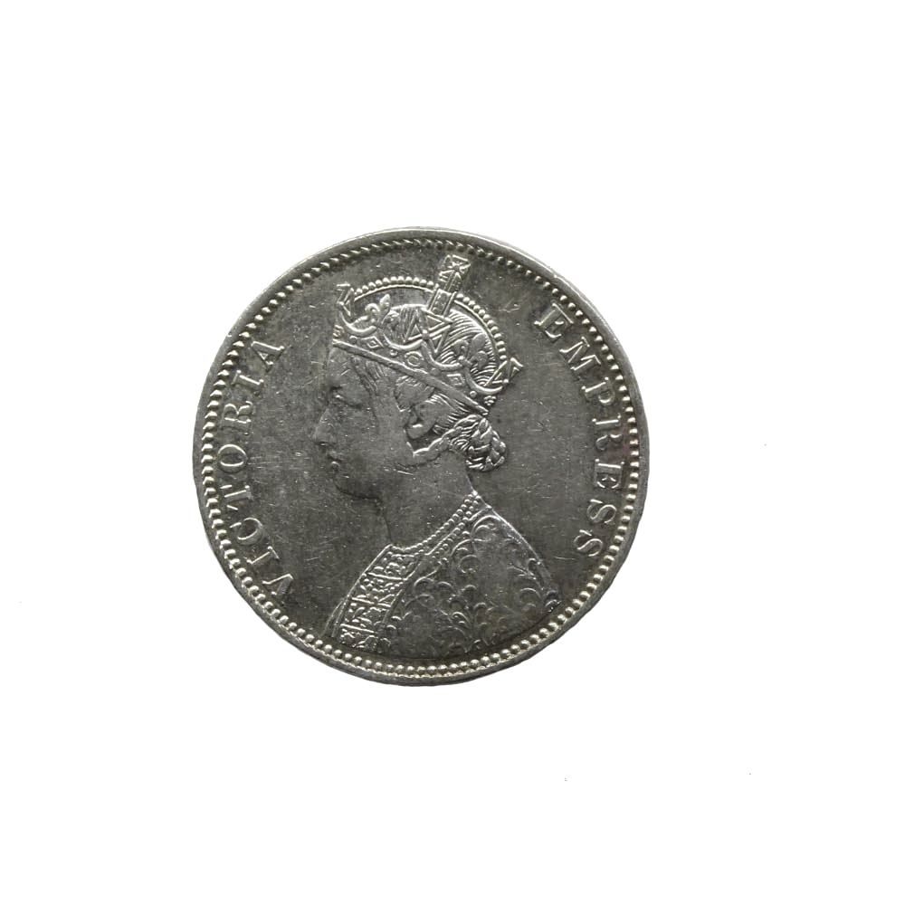 pure silver victoria empress one rupee india 1901 old coin 9577