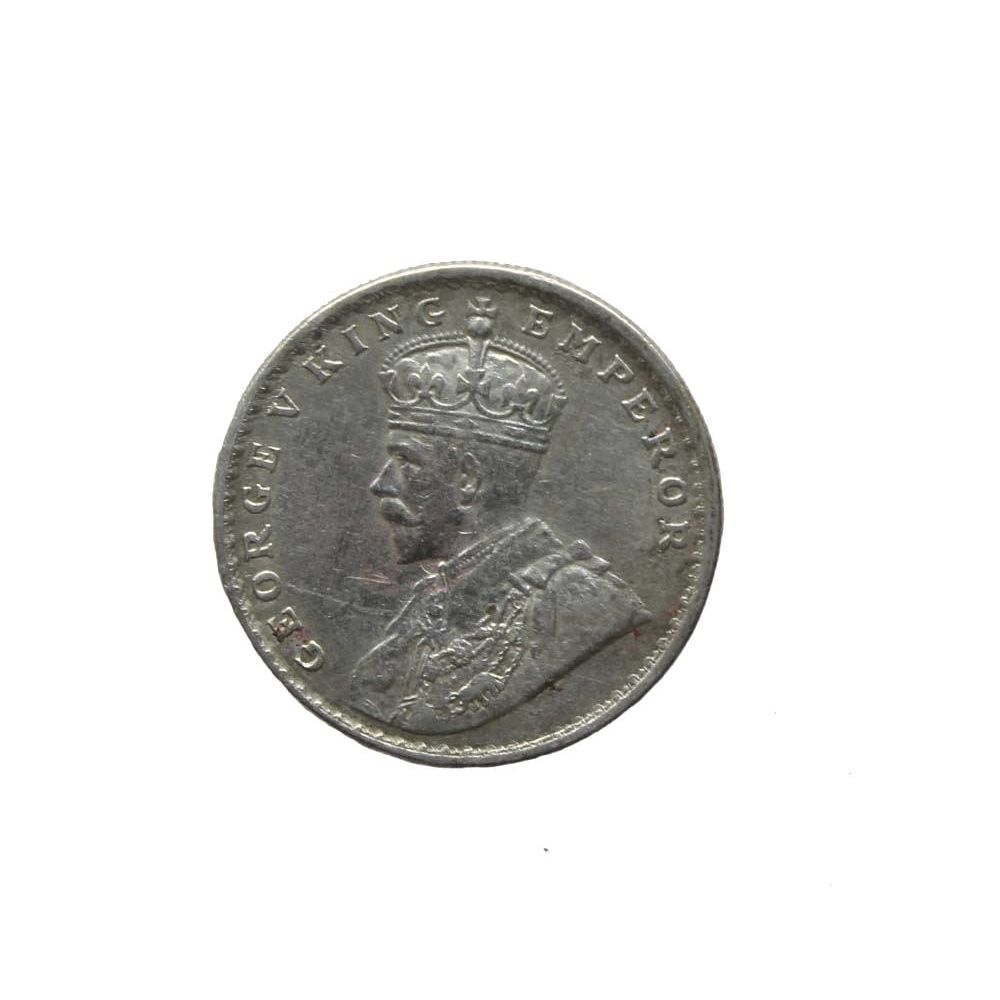 Pure silver George V King Emperor One Rupee India 1919 Old coin