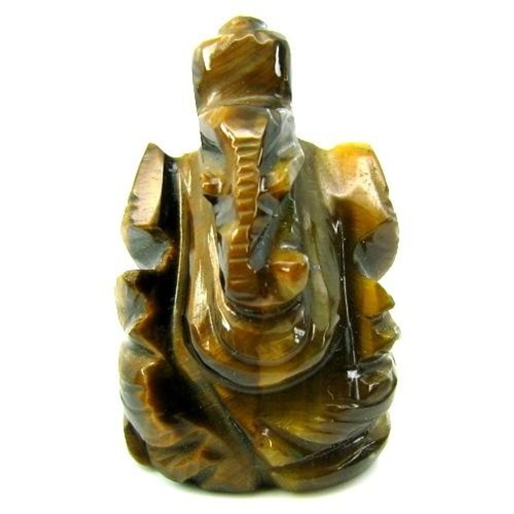 33.8Ct-Natural-Tiger-Eye-Gemstone-Carved-Lord-Ganesha-Hindu-Deity-God