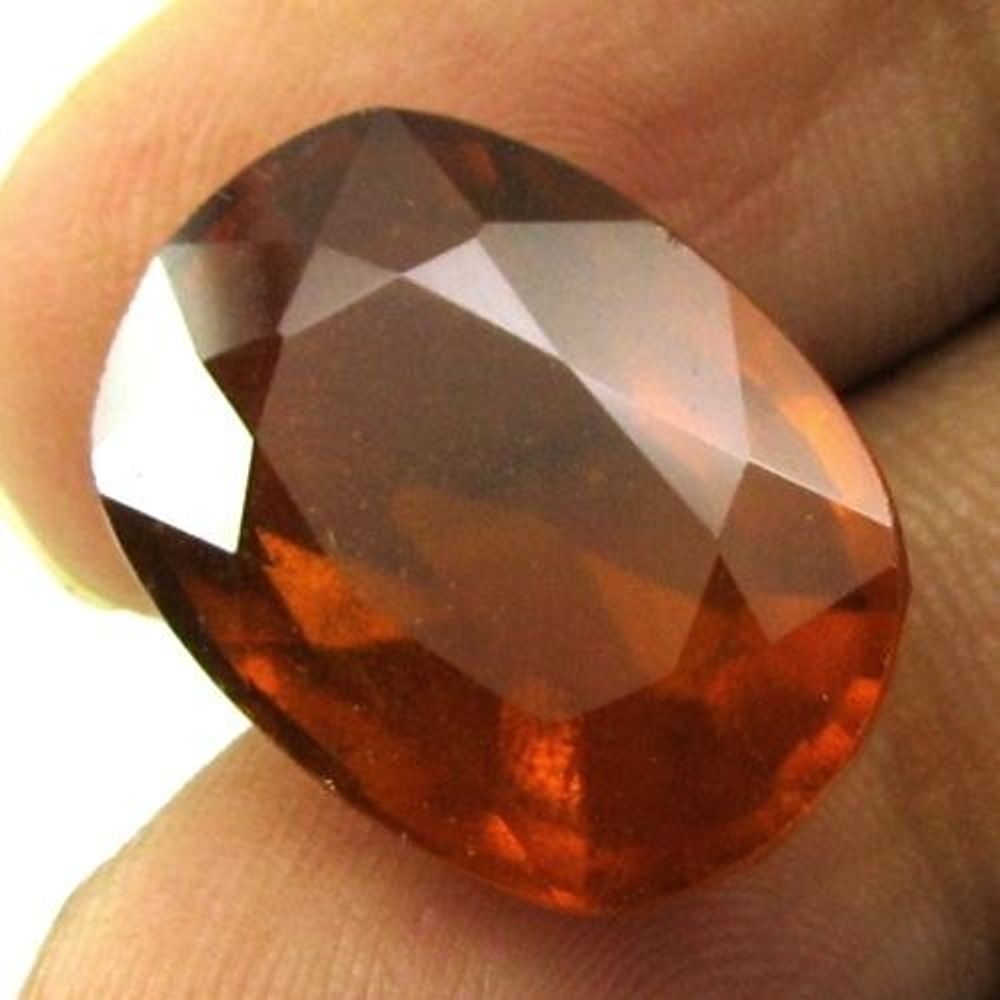 Certified 14.33Ct Natural Hessonite Garnet Gomedh cushion mix Faceted Gemstone