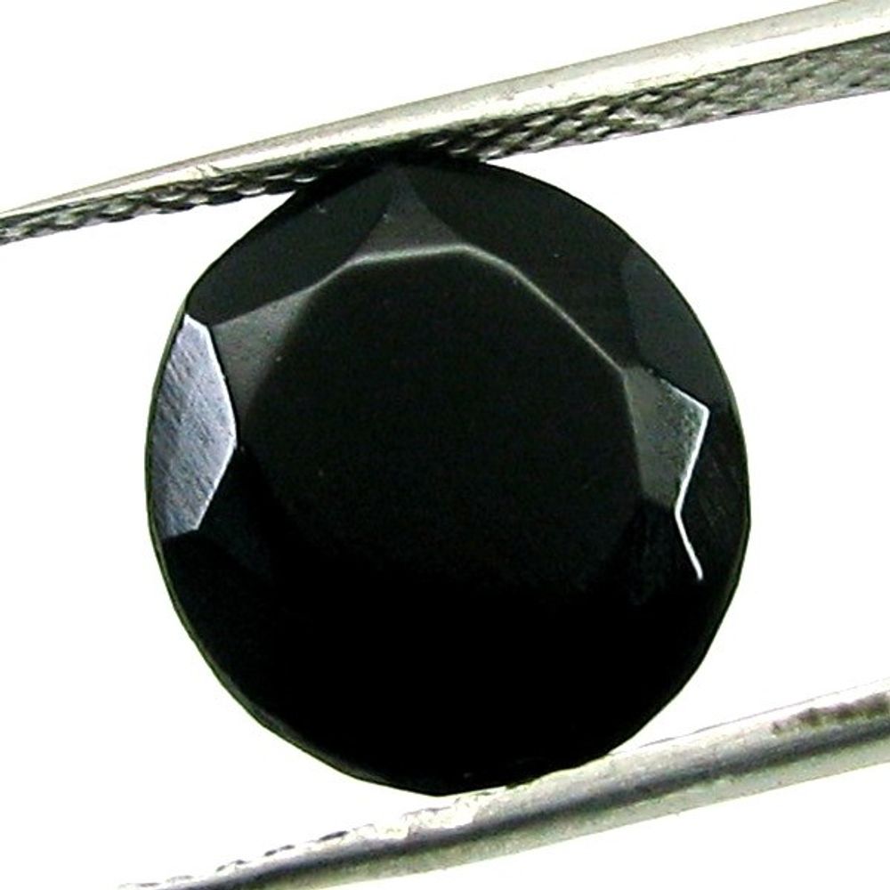 5.20Ct Natural Black Onyx Oval Faceted Gemstone