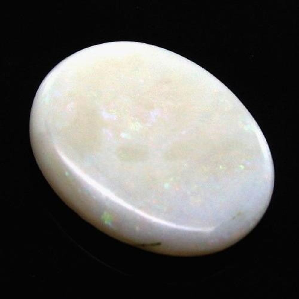 Certified 10.29Ct Natural Untreated White Opal Oval Cabochon Gemstone
