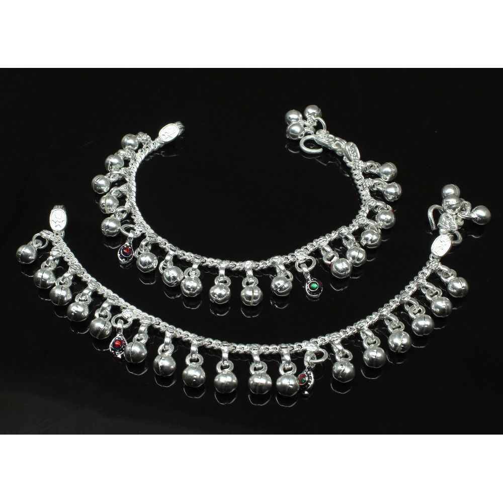 jingle bells toddler baby silver anklets chain bracelet kids