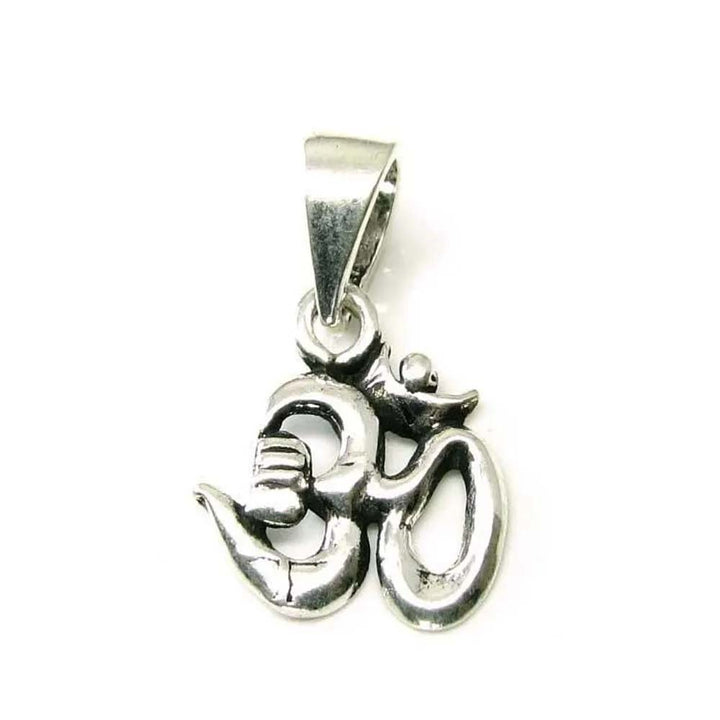 Lord Shiva Symbol OM Embossed God 925 Sterling Silver Pendant