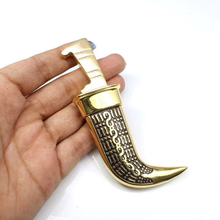 Steel Sikh Golden Black kirpan Siri Sahib taksali Singh Religious gift- Small
