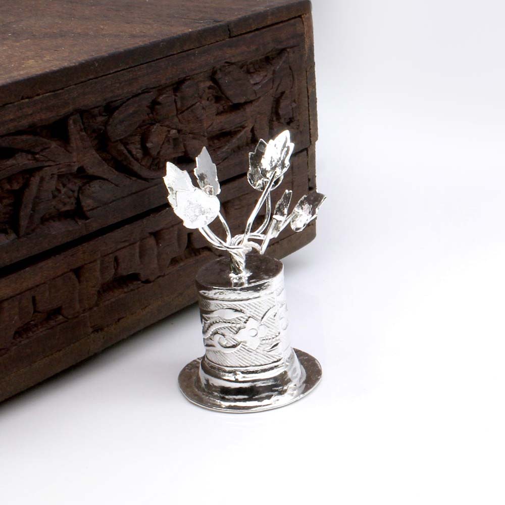 silver pot plant holders Pure Silver Pot Plant (Tree) Gift utensil – Karizma Jewels