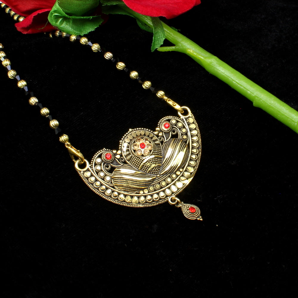 Fancy Black Beads Mangalsutra Chain - Indian Jewellery Designs