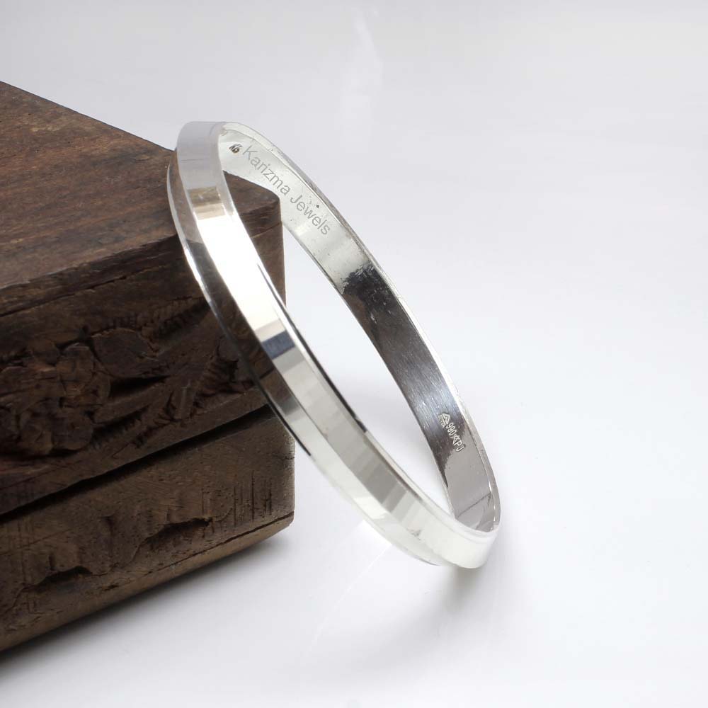 Solid 990 Fine Silver Men's solid Punjabi Sikh Kada Bangle
