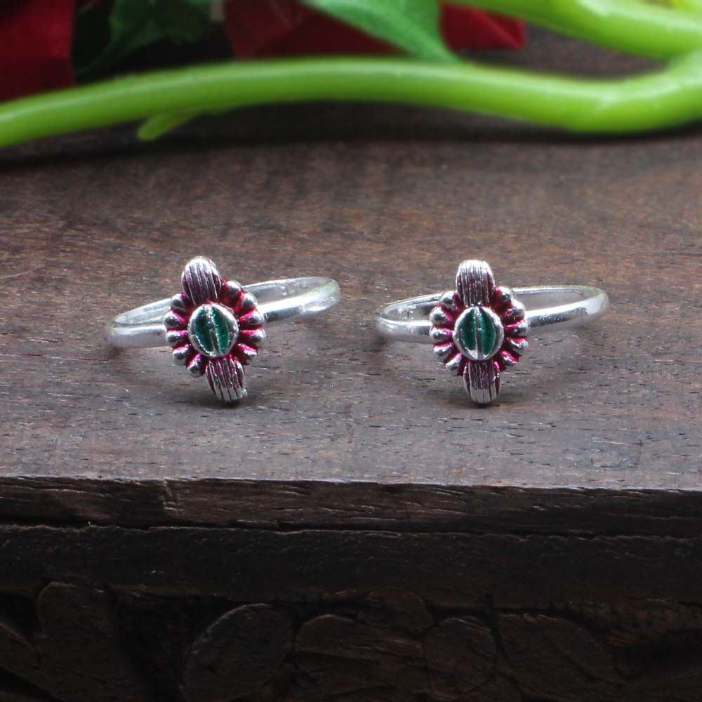 Real Sterling Silver Toe Rings Indian Handmade bichia Pair foot ring