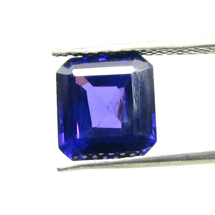 9.6Ct Violet Blue Cubic Zirconia Rectangle Faceted Gemstone
