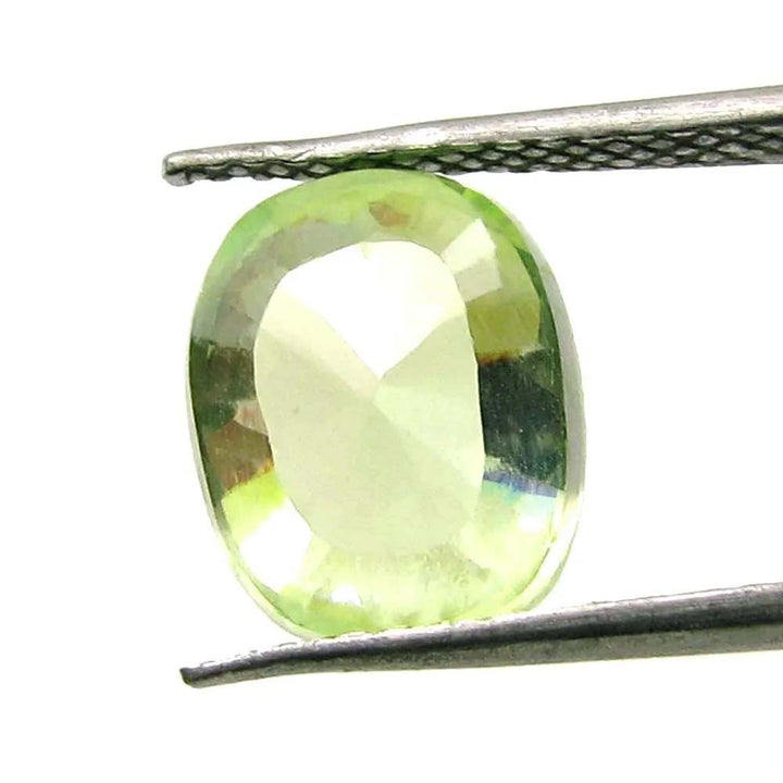 9.3Ct Light Green Cubic Zirconia Oval Faceted Gemstone