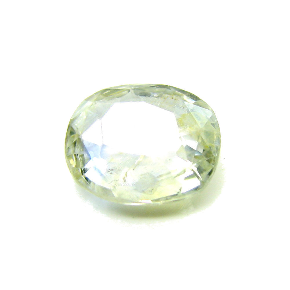2.5Ct Natural Light Yellow Sapphire Oval Faceted Gemstone