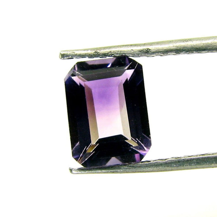Purple Amethyst Gemstone 1.3Ct Emerald Cut Shinny