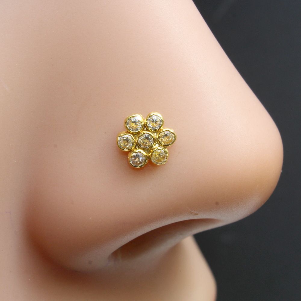 real-gold-daisy-nose-stud-14k-multi-color-cz-indian-piercing-nose
