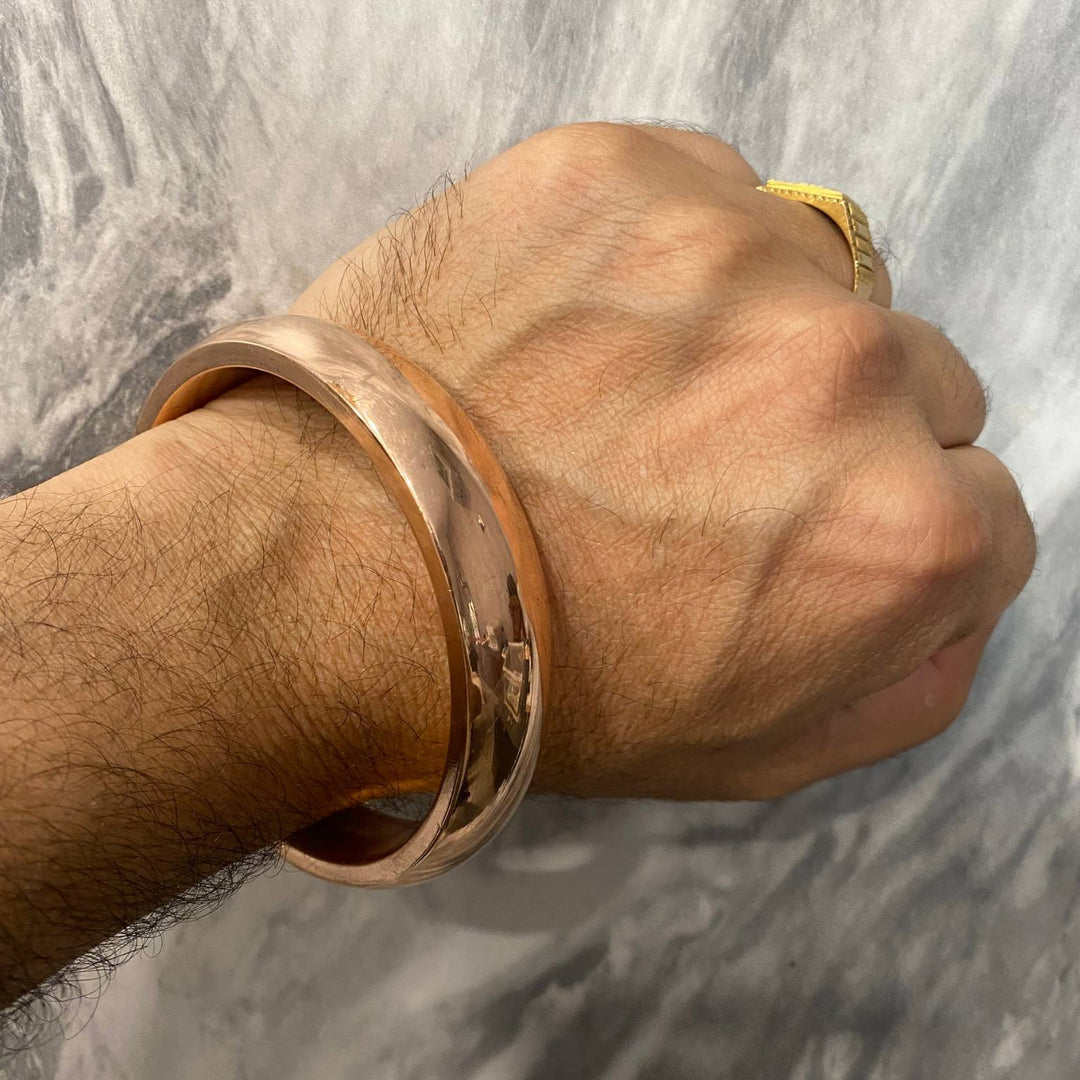 Authentic Pure Copper Jointless Kada – Heavy Astrological Healing Bangle