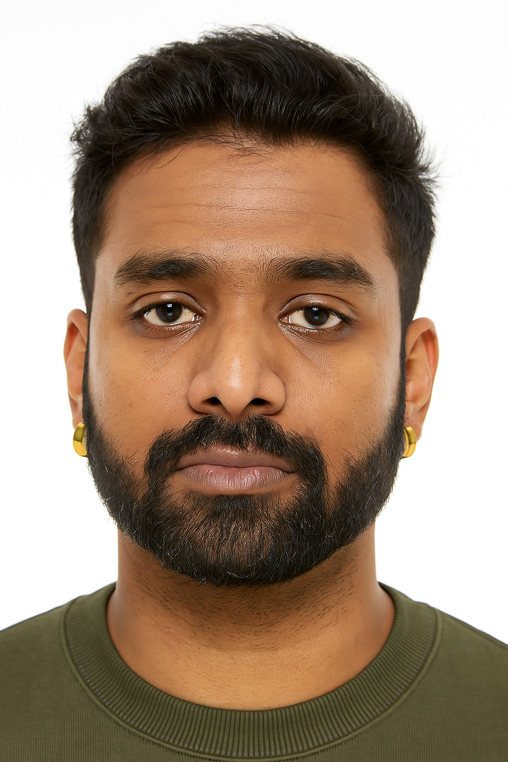 Indian hinged hoop Flat Earrings 18k Solid Yellow Gold