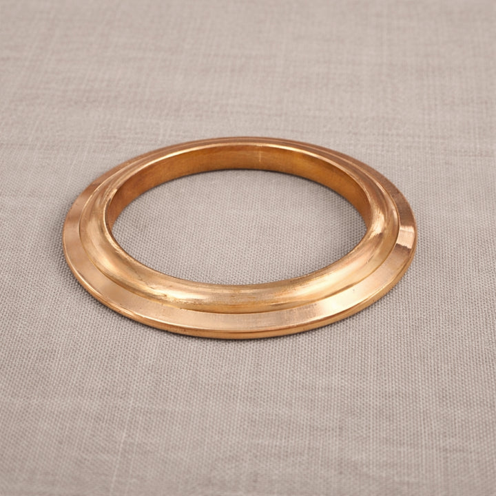 heavy copper disc bangle bracelet