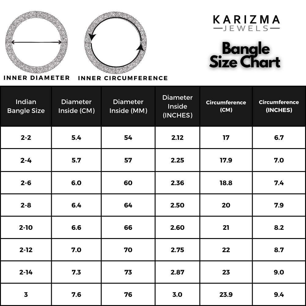 Bangle size chart 