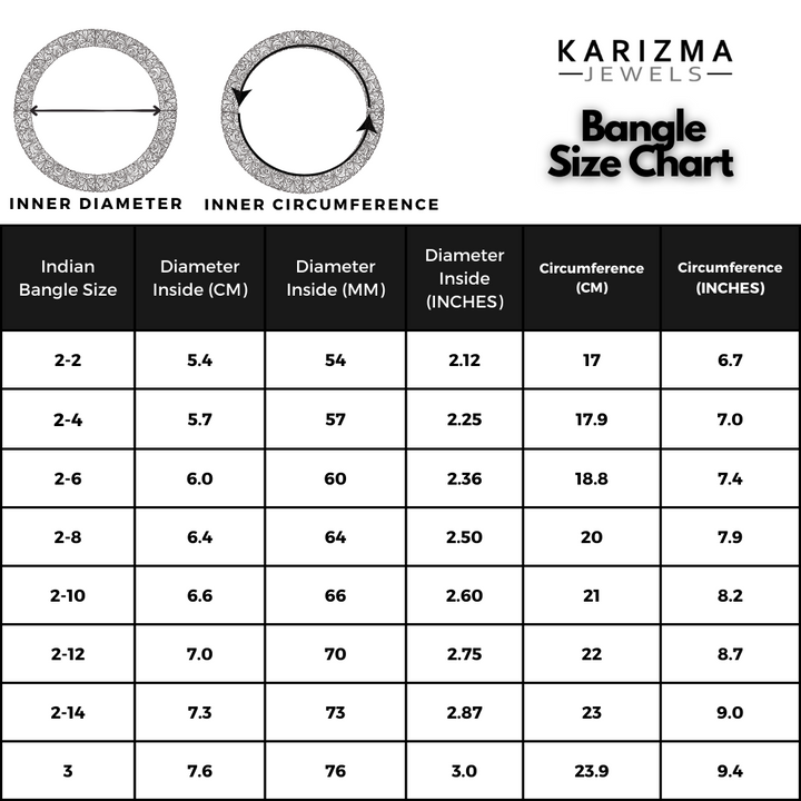 Bangle size chart 