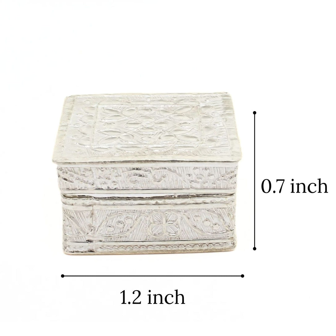 Premium Real Silver Square Dibbi for Honey & Lal Kitab Remedies