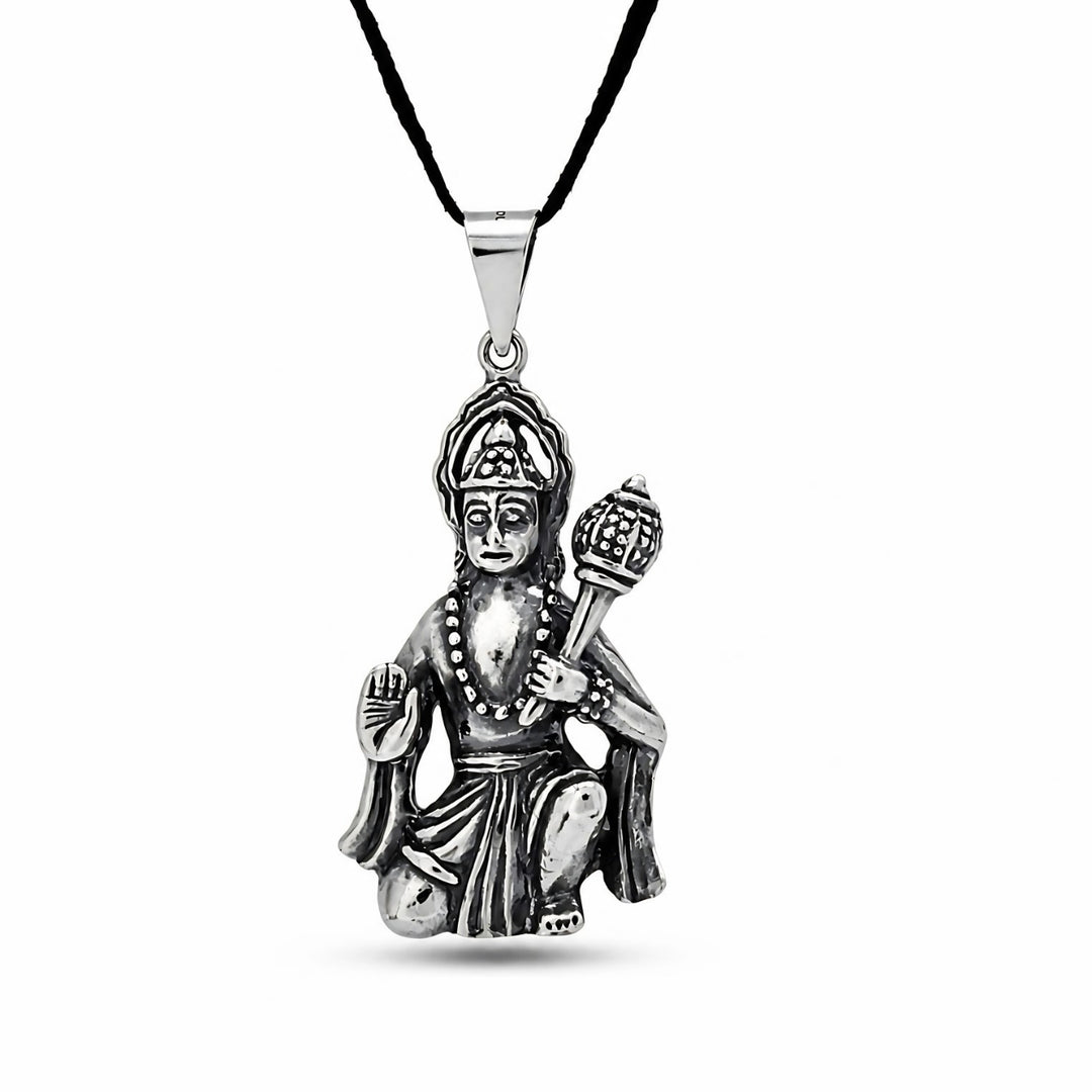 Powerful Lord Hanuman 925 Silver Pendant