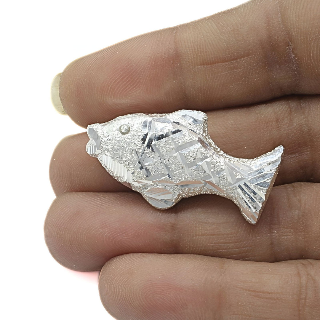 Solid Silver Fish for Lal kitab red book and astrological remedies