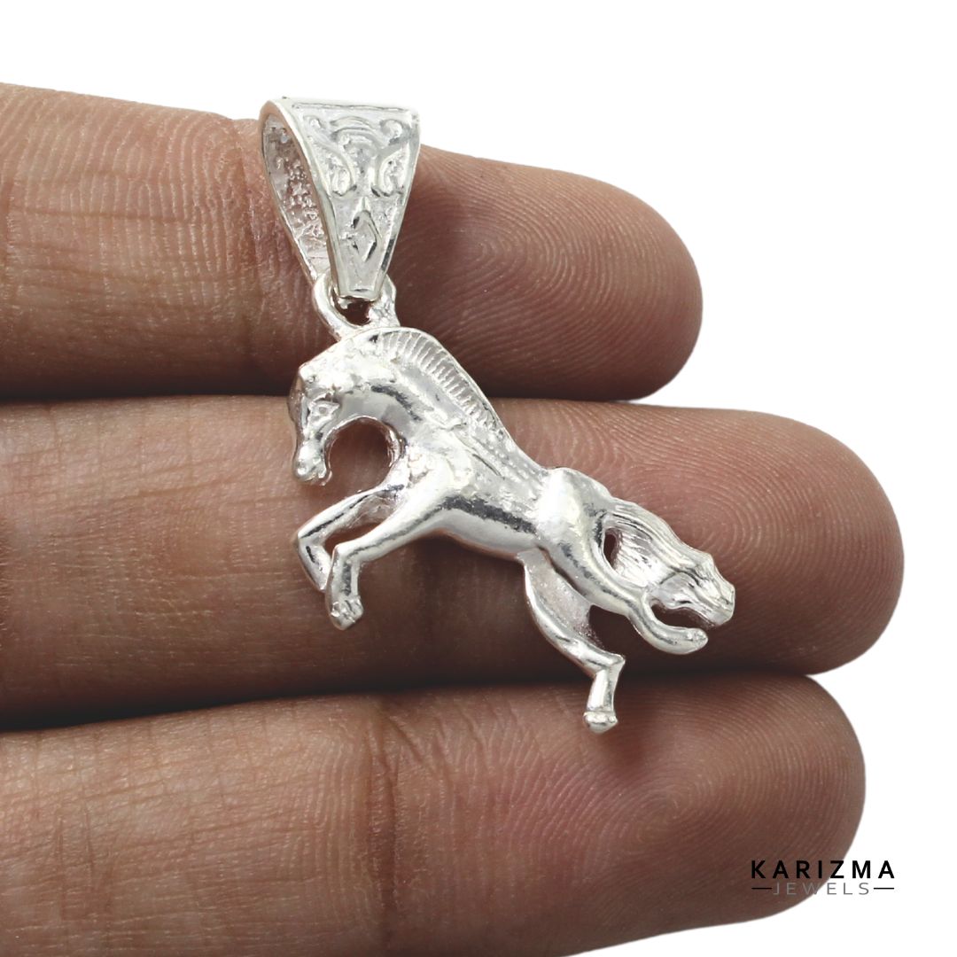 Real Sterling Silver amazing horse unisex divine pendant