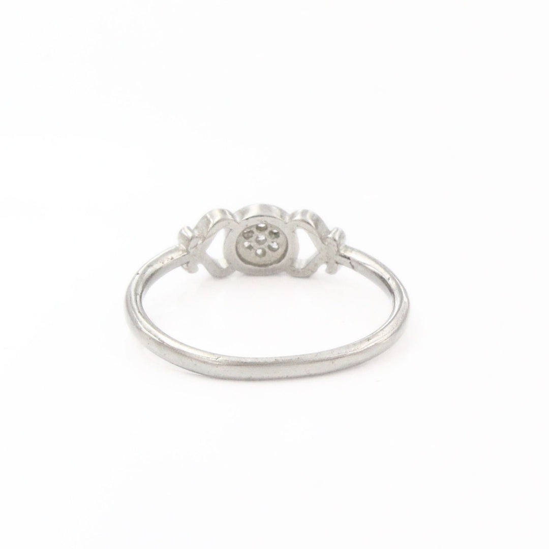 925 Real Silver White CZ  Platinum Casual Ring