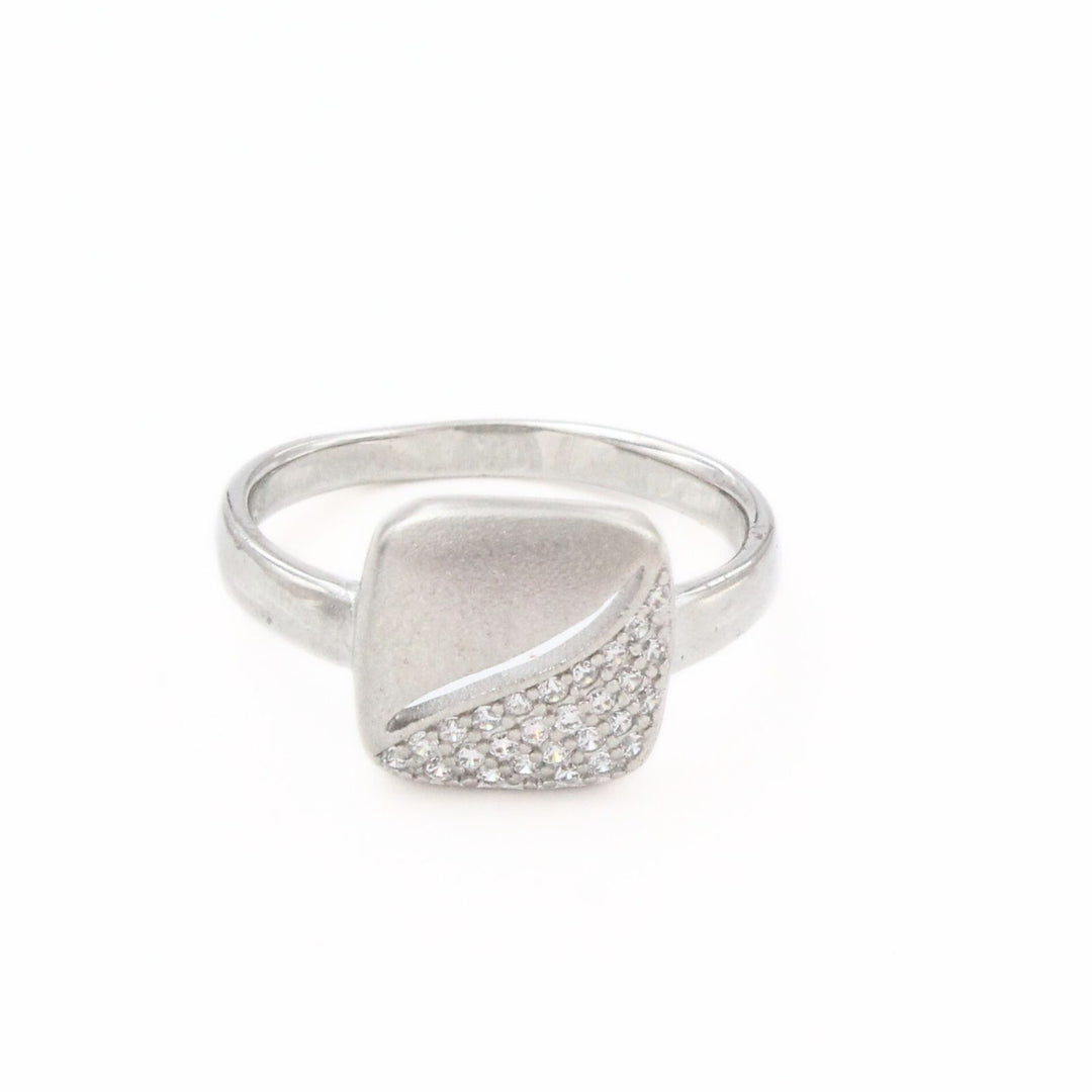 925 Real Silver CZ Men's Cushion-Cut Ring